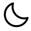 Icone croissant de lune