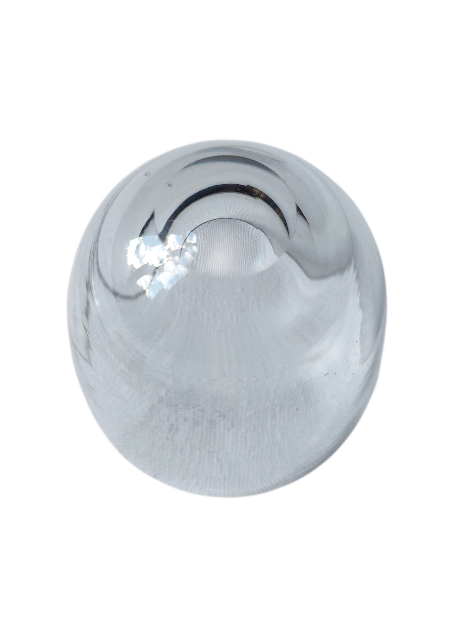 Verre ancien transparent tasse début XXe siècle